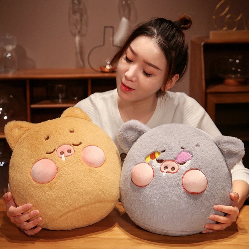 Adorable Perky Pig Ball Plush Toy