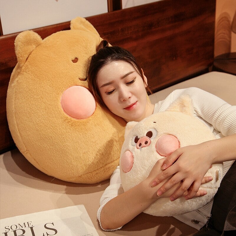 Adorable Perky Pig Ball Plush Toy
