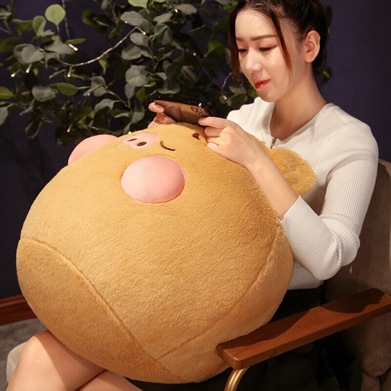 Adorable Perky Pig Ball Plush Toy