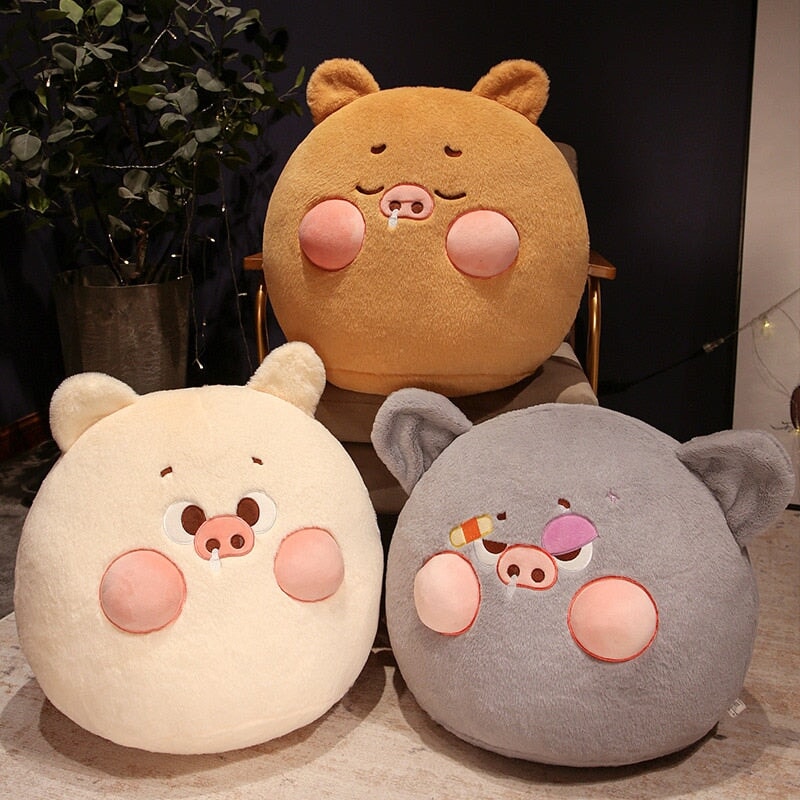 Adorable Perky Pig Ball Plush Toy