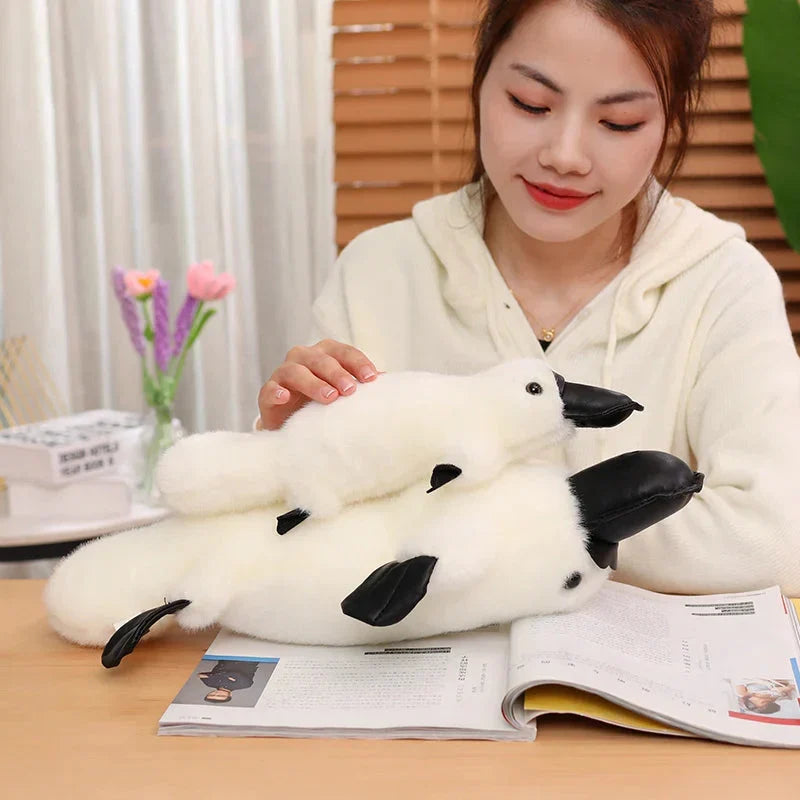 Cuddle Up with Pleep the Adorable Fluffy Brown & White Platypus Plush!