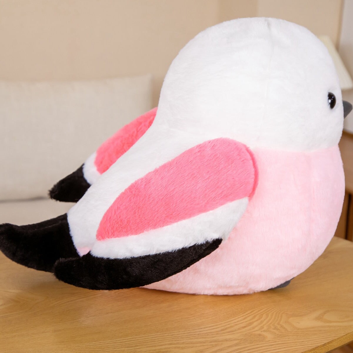 Colorful and Cuddly Puffy Bird Plush Toys