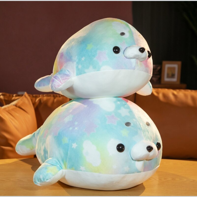Colorful Galaxy Seal Stuffed Animals