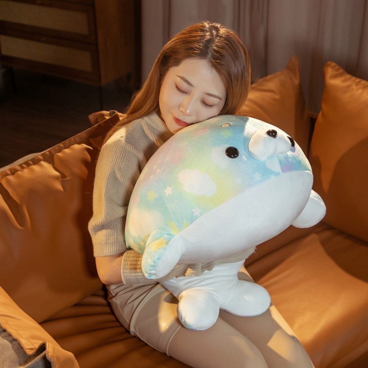 Colorful Galaxy Seal Stuffed Animals