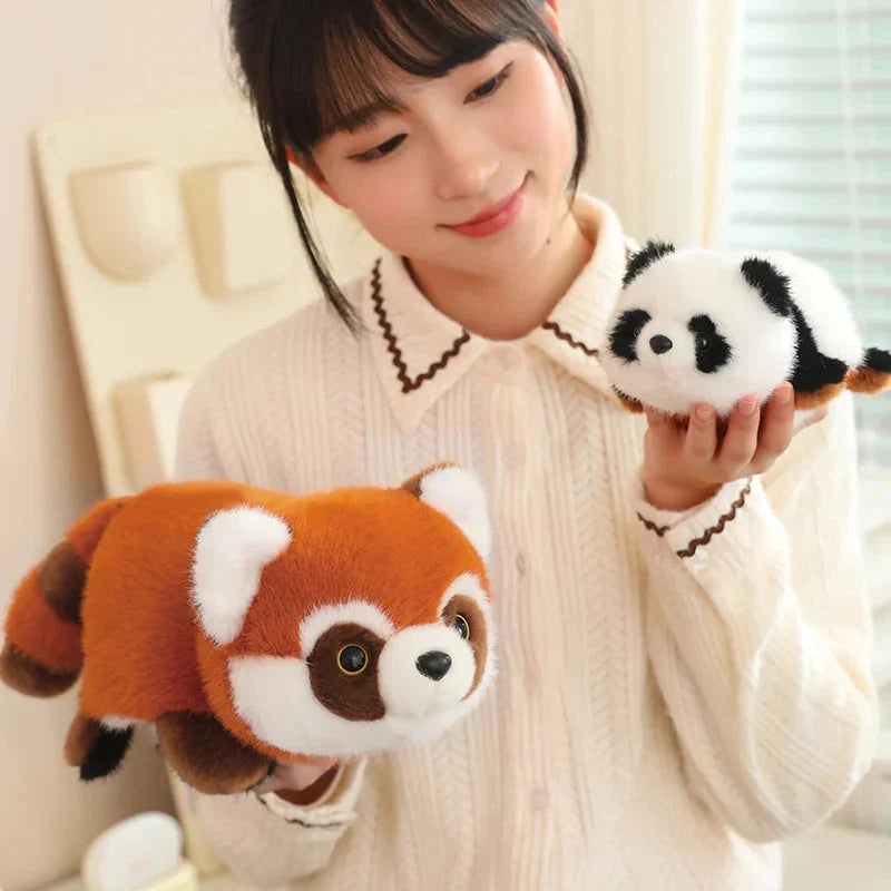 Adorable Reversible Plush: Red Panda to Panda Transformation!