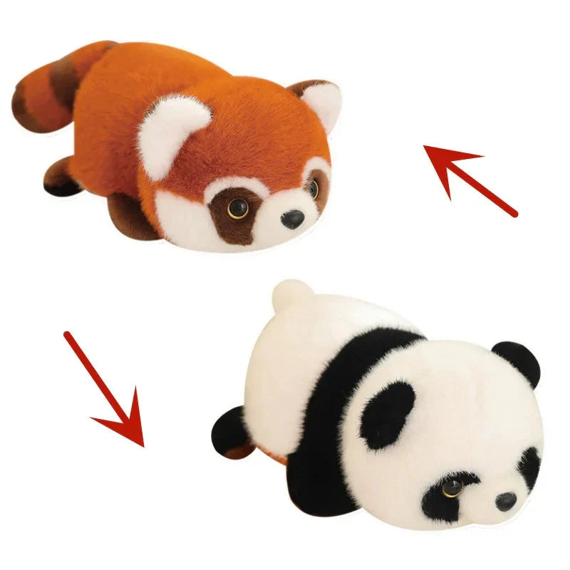 Adorable Reversible Plush: Red Panda to Panda Transformation!