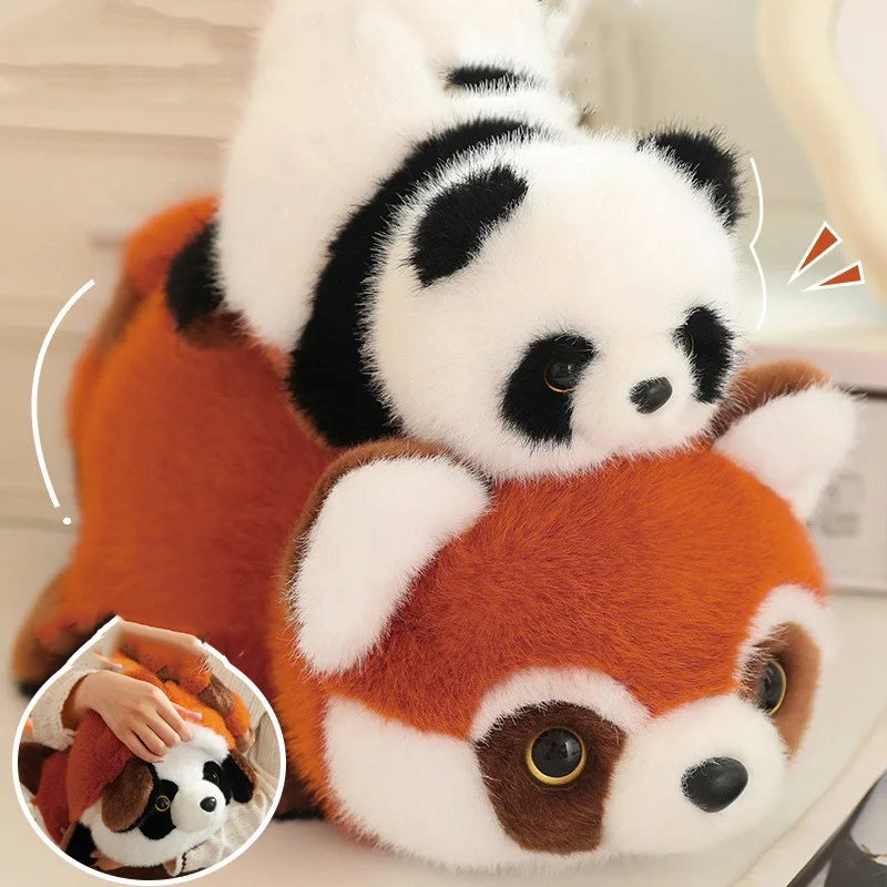 Adorable Reversible Plush: Red Panda to Panda Transformation!
