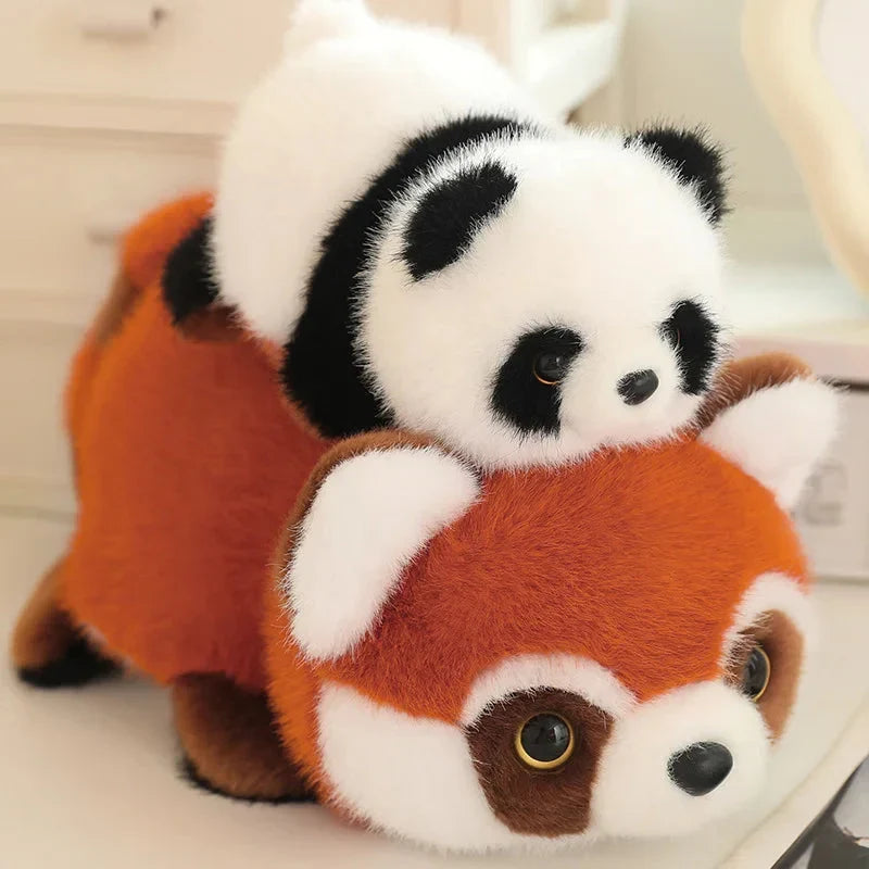 Adorable Reversible Plush: Red Panda to Panda Transformation!