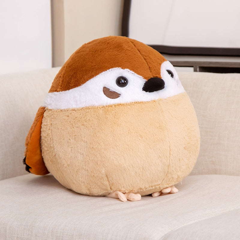 Adorable Round Chonky Plushies: Sparrow, Raven, and Crow Collection