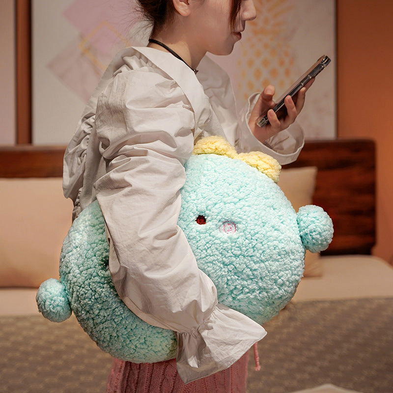 Cozy Round Fluffy Animal Plush Pillow Collection