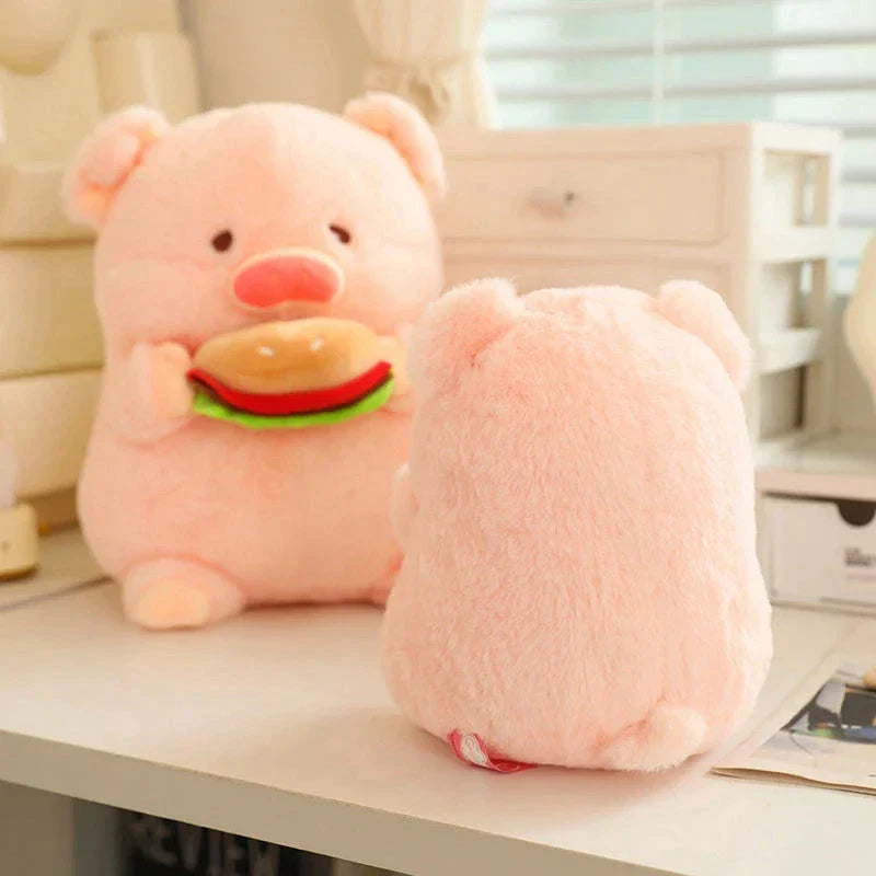 Adorably Round & Fluffy Chonky Pig Plush Toy