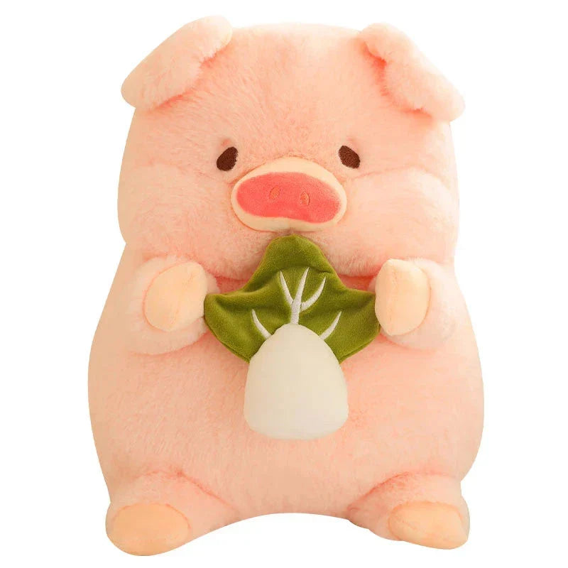 Adorably Round & Fluffy Chonky Pig Plush Toy