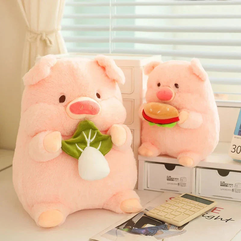 Adorably Round & Fluffy Chonky Pig Plush Toy