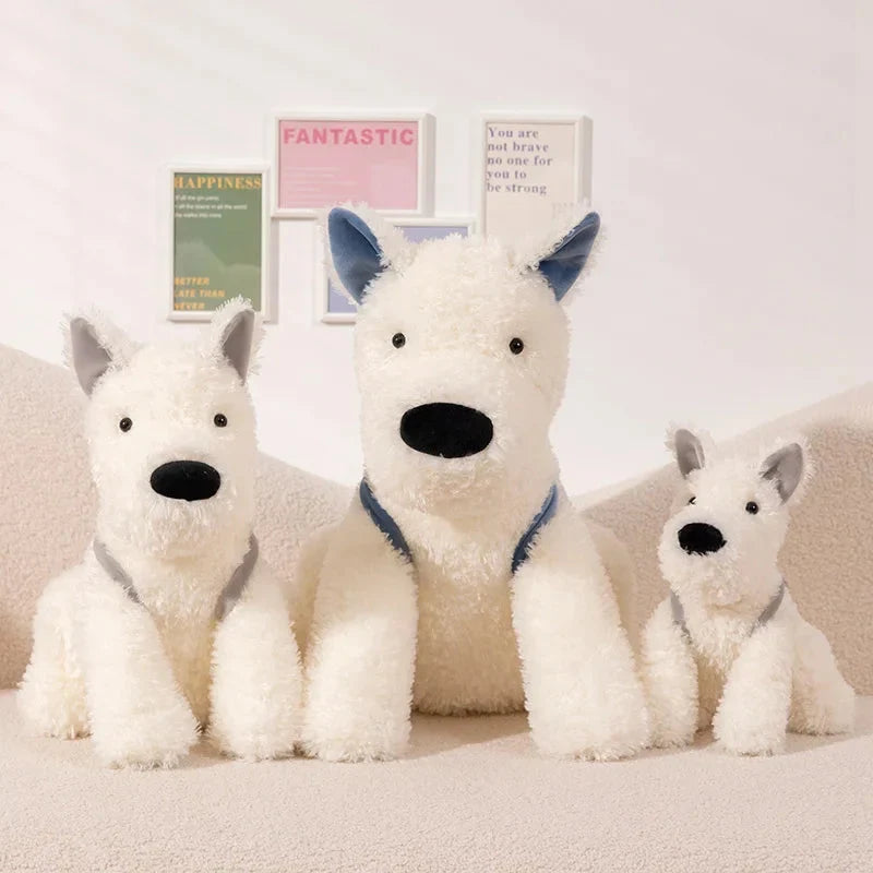 Adorable Schnauzer Plush Toy with Fun Shark Bag