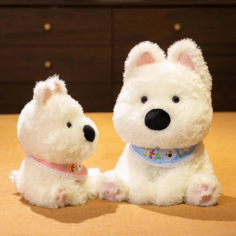 Adorable Skye & Bluey West Highland Terrier Plush Toy