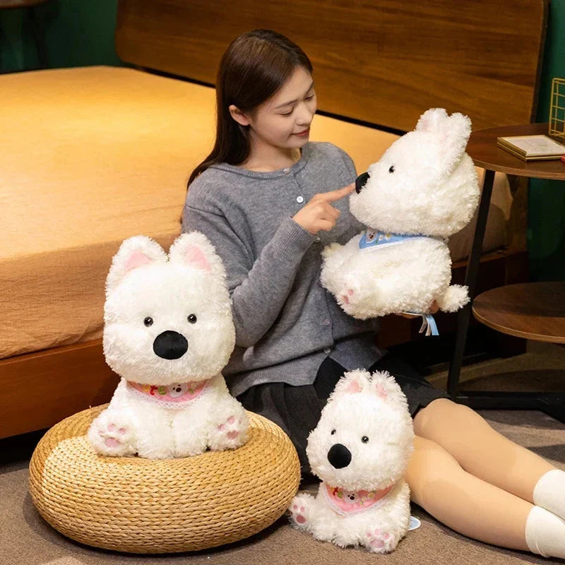Adorable Skye & Bluey West Highland Terrier Plush Toy