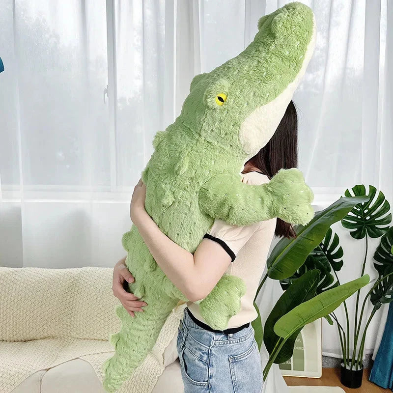 Soft Fluffy Green Crocodile Plush Toy