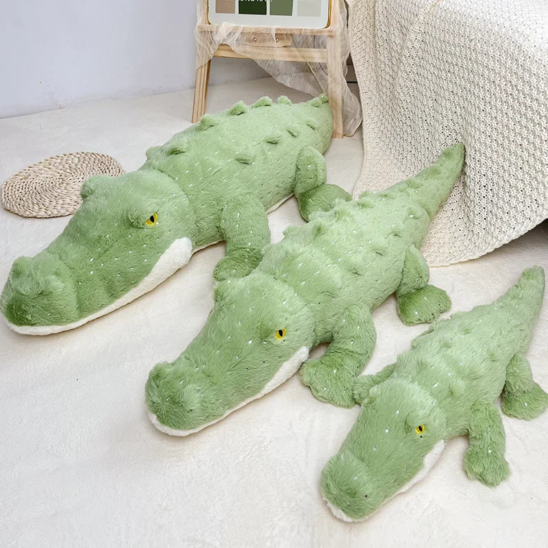 Soft Fluffy Green Crocodile Plush Toy