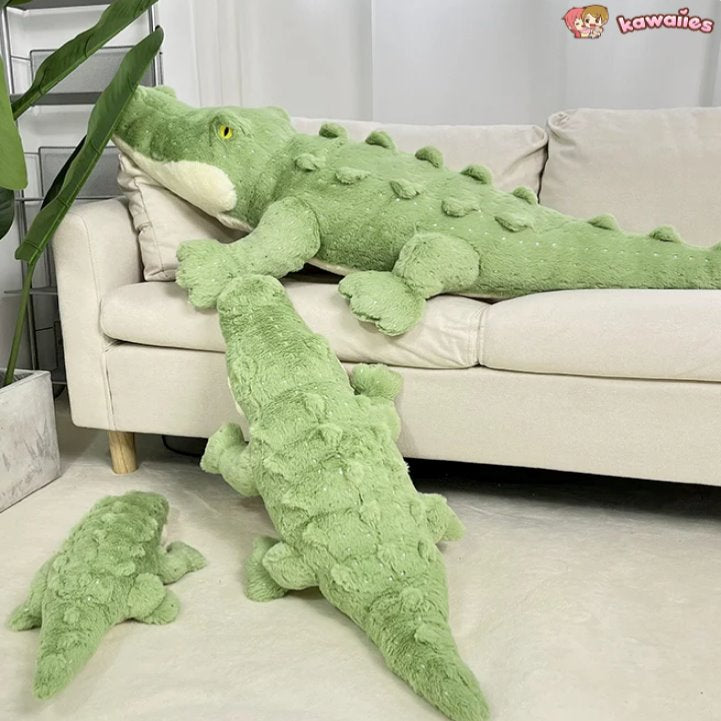 Soft Fluffy Green Crocodile Plush Toy