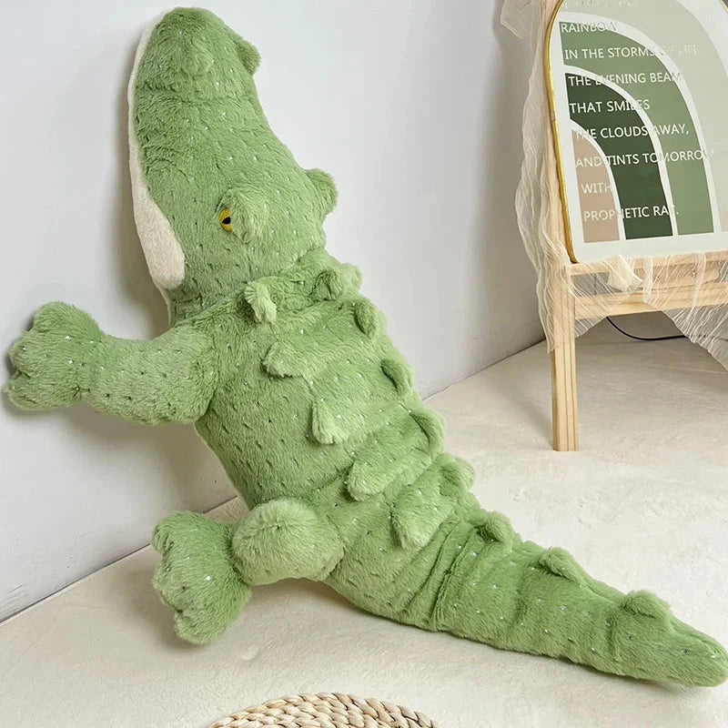 Soft Fluffy Green Crocodile Plush Toy