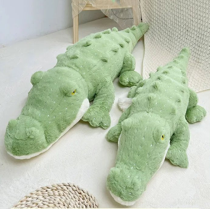 Soft Fluffy Green Crocodile Plush Toy