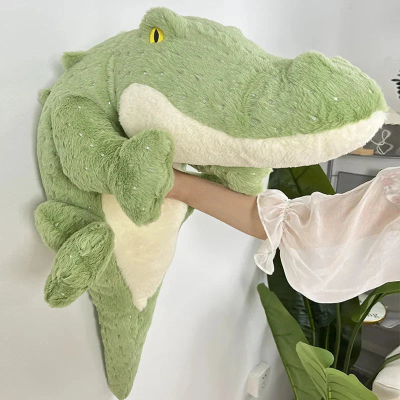 Soft Fluffy Green Crocodile Plush Toy