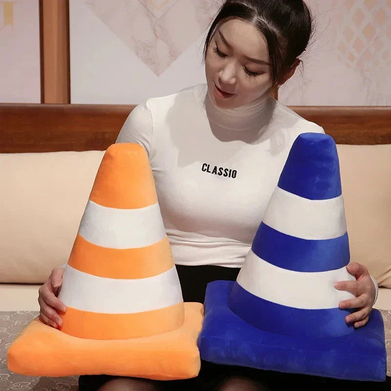 Cuddle-Friendly Plush Traffic Cones