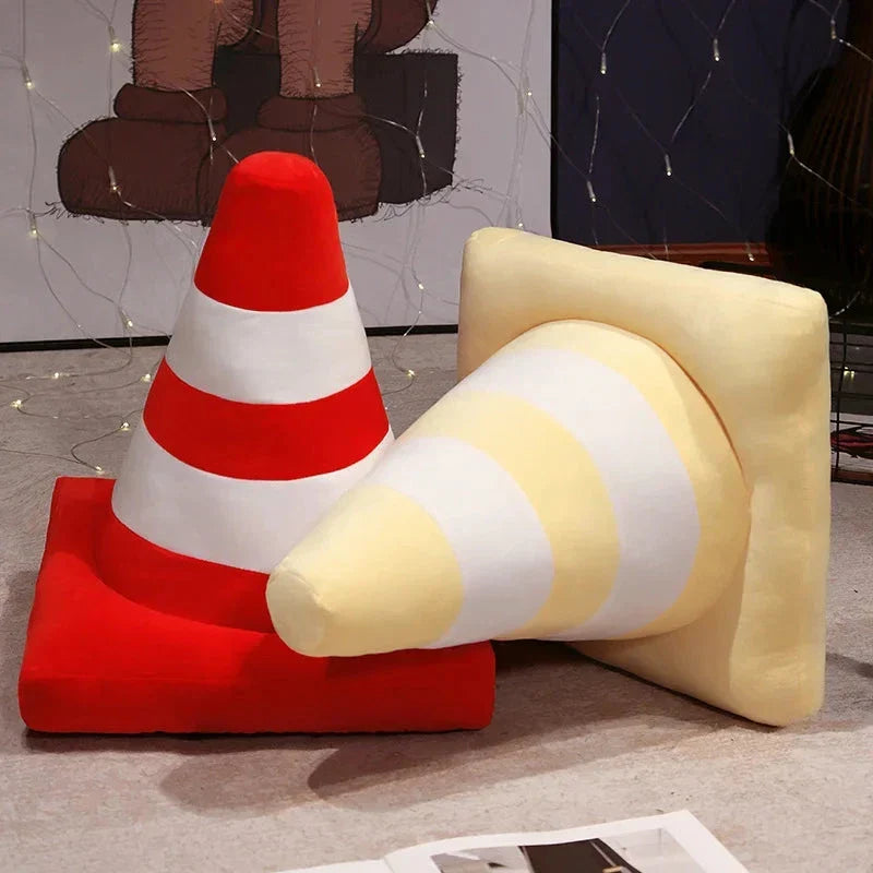 Cuddle-Friendly Plush Traffic Cones