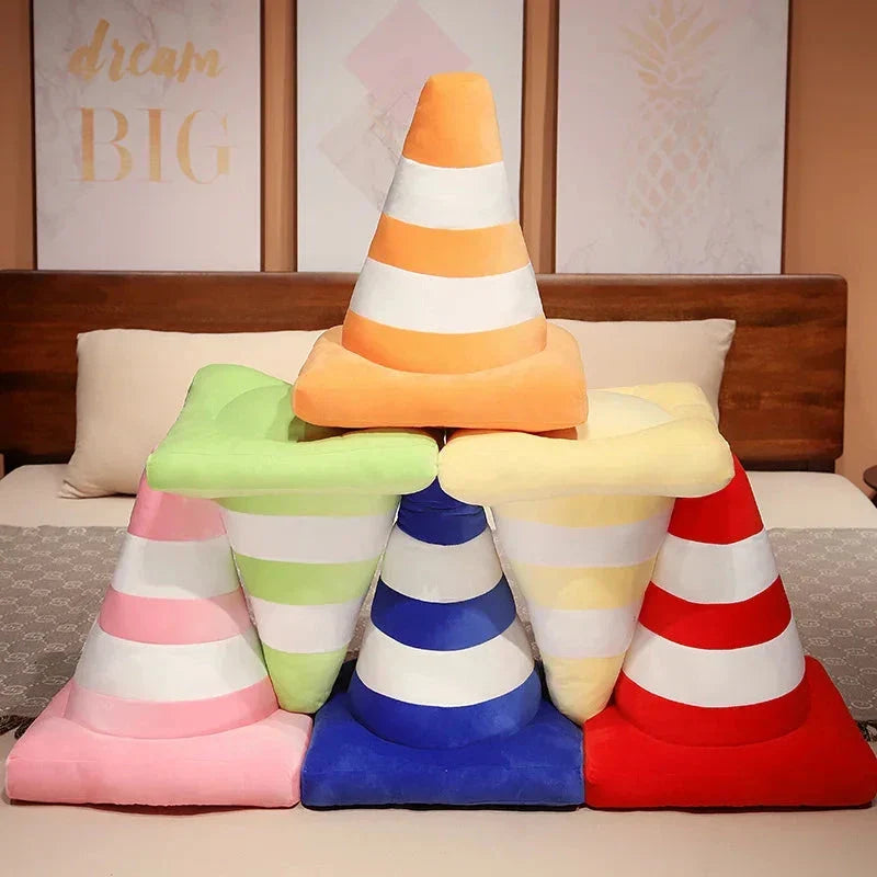 Cuddle-Friendly Plush Traffic Cones