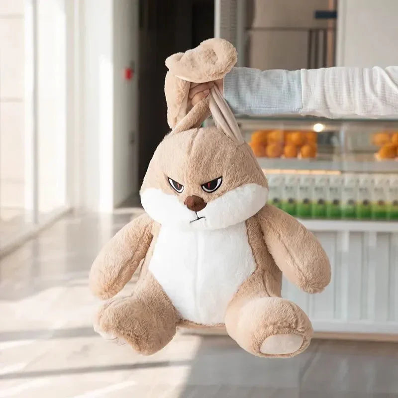 Meet Spike: Your Adorable Angry Beige Fluffy Bunny Companion!