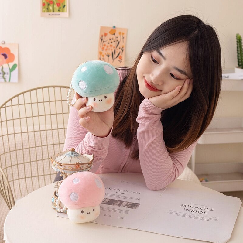 Adorable Squishy Mushroom Plushie Keychains for Extra Cuteness!
