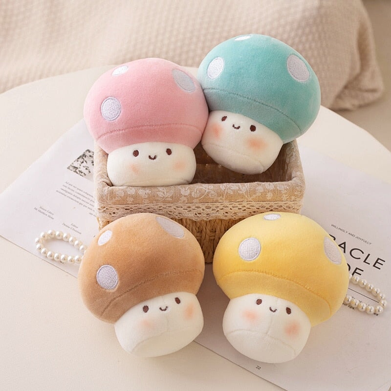 Adorable Squishy Mushroom Plush Keychain Companions
