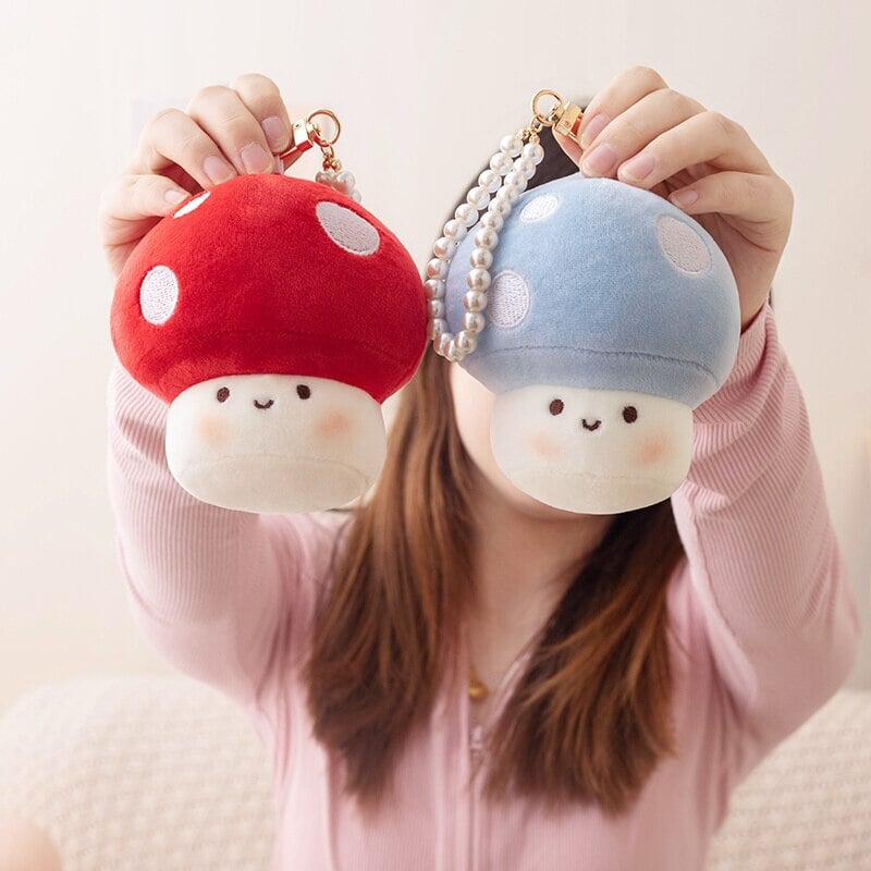 Adorable Squishy Mushroom Plush Keychain Companions