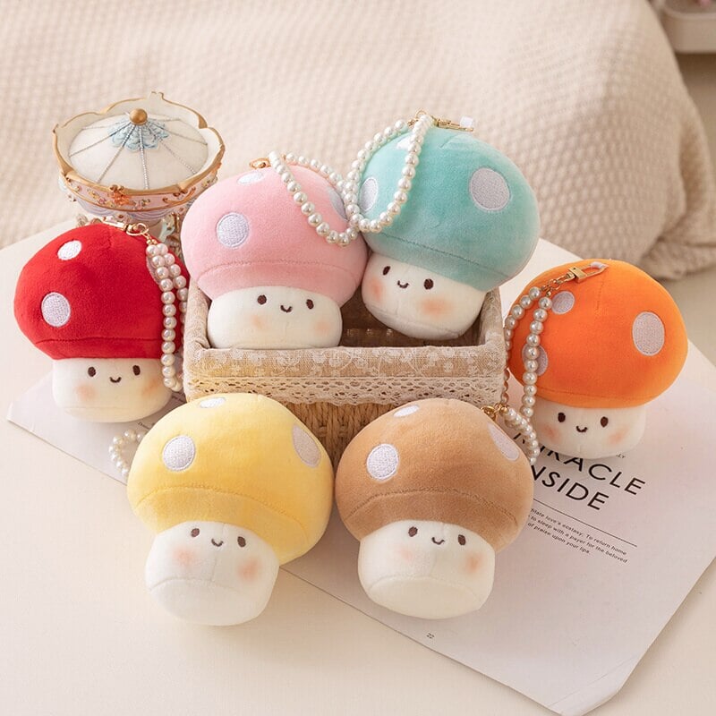 Adorable Squishy Mushroom Plushie Keychains for Extra Cuteness!