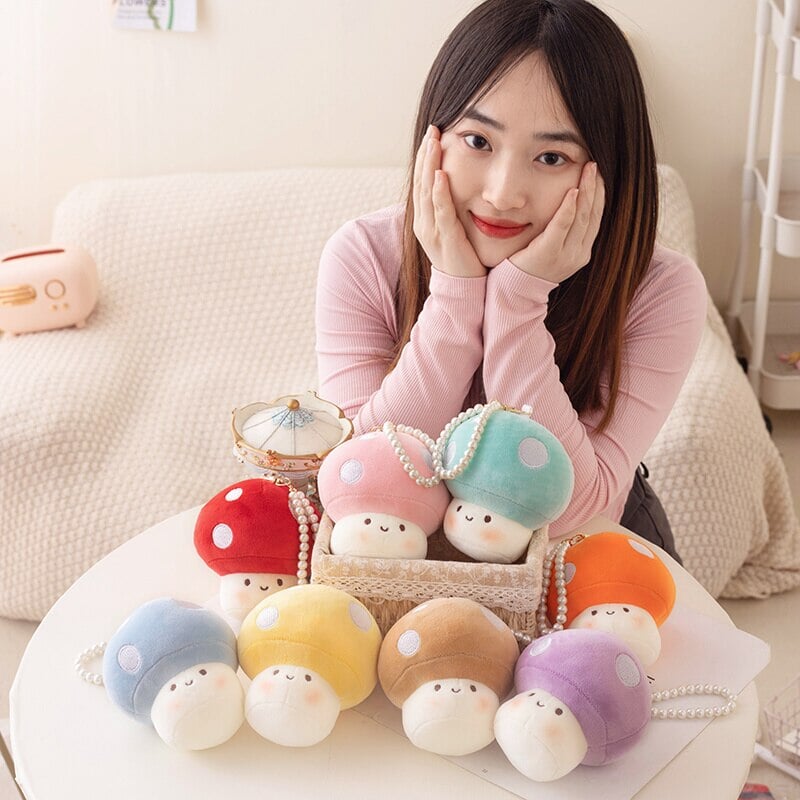 Adorable Squishy Mushroom Plushie Keychains for Extra Cuteness!
