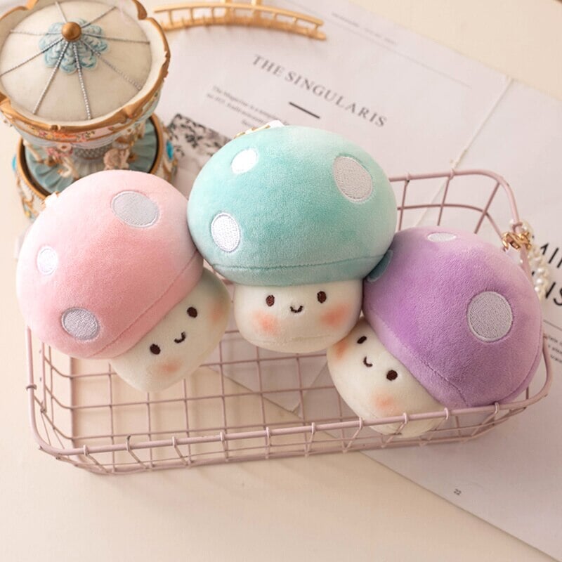 Adorable Squishy Mushroom Plushie Keychains for Extra Cuteness!