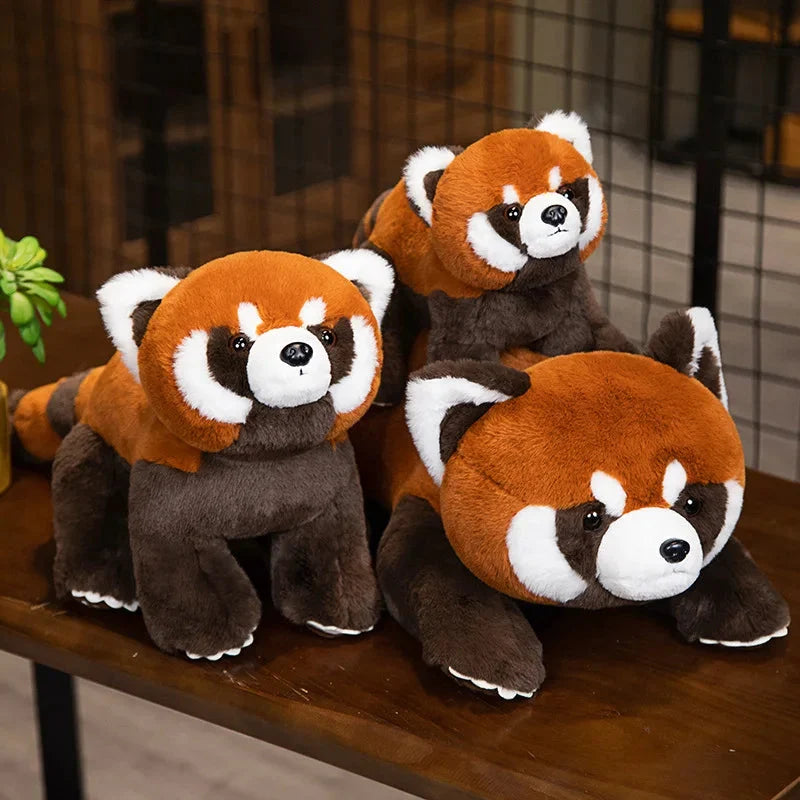 Standing Life-like Fluffy Red Panda Plush