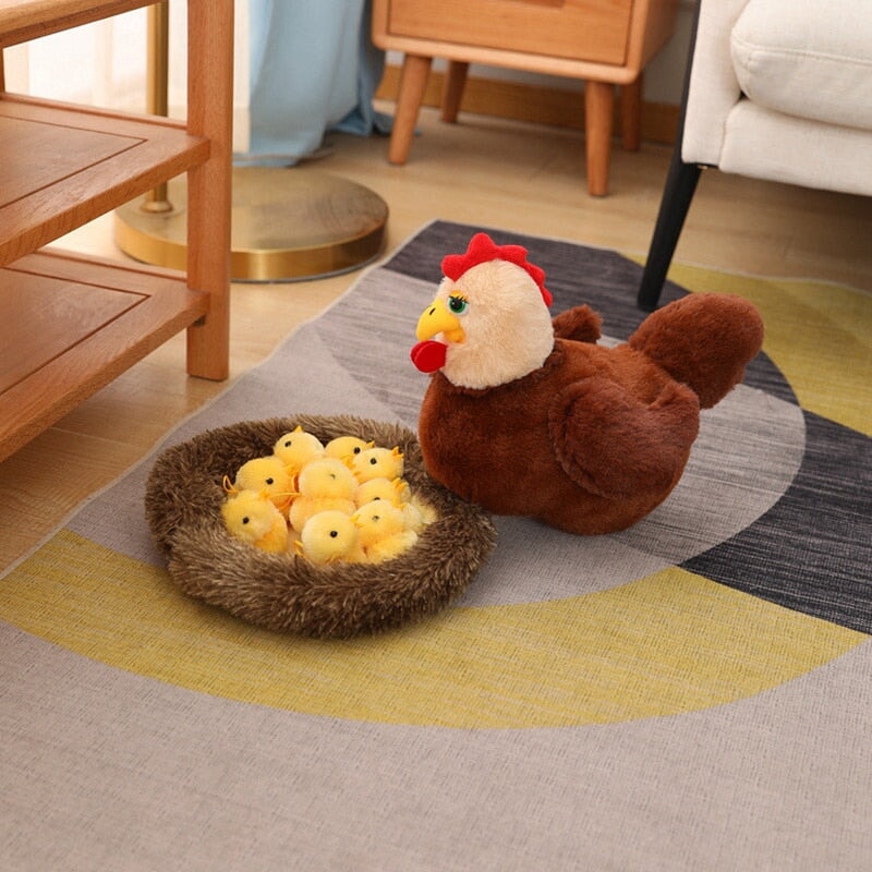 Adorable Swan and Chicken Family Plush Toys