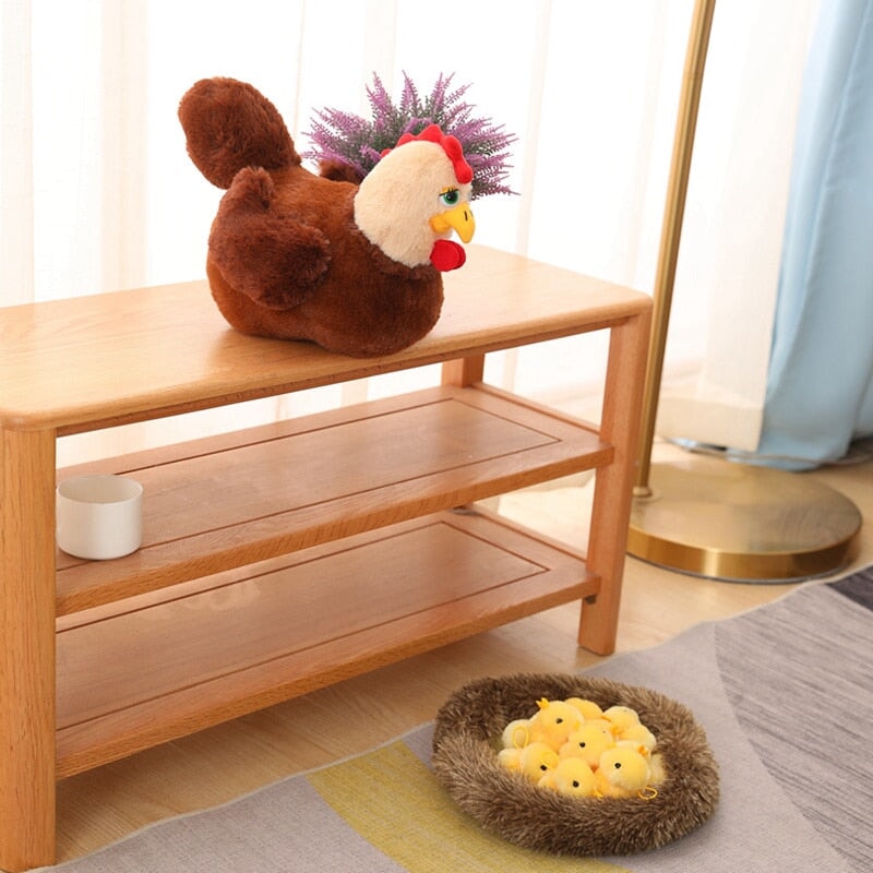 Adorable Swan and Chicken Family Plush Toys