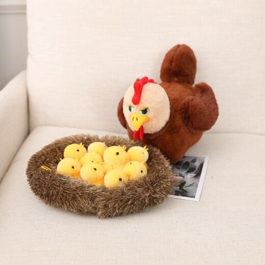 Adorable Swan and Chicken Family Plush Toys