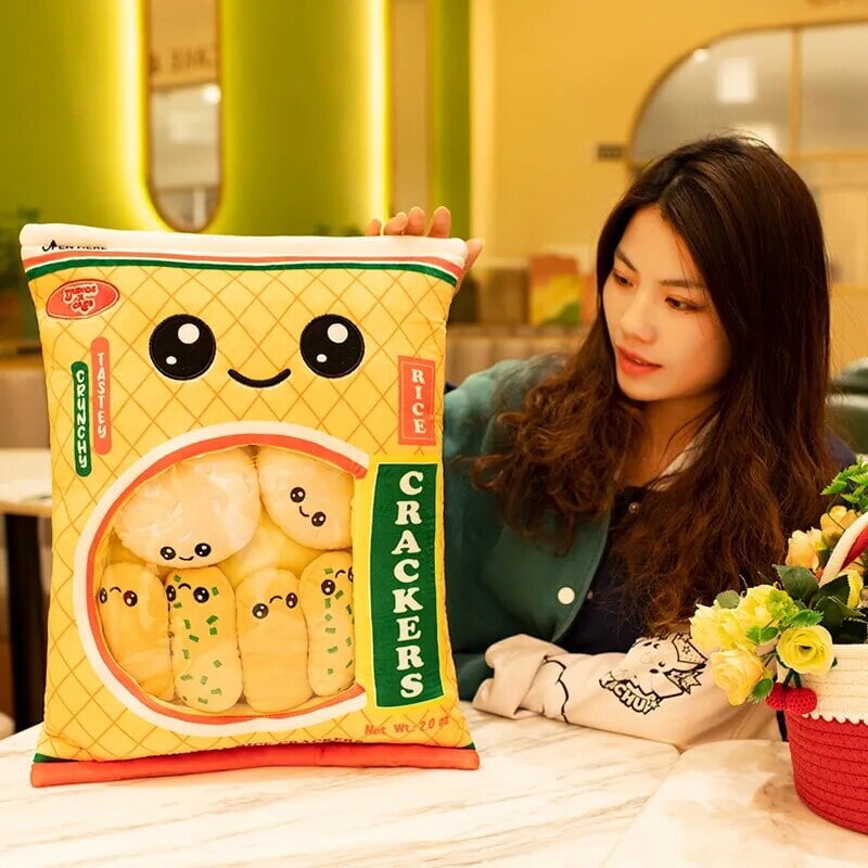 Delicious Plushies Filled with Tasty Rice Cracker Candies