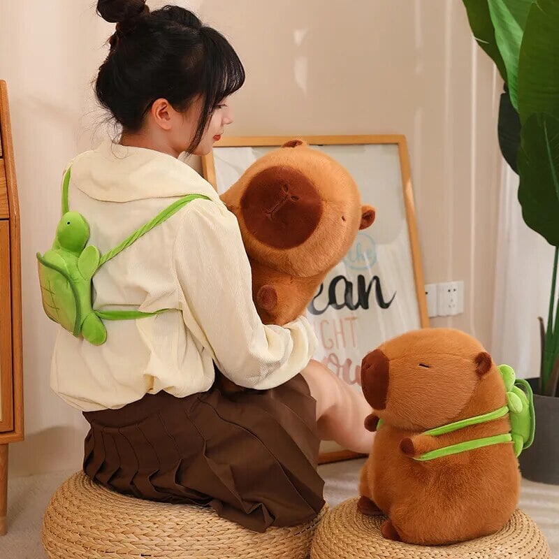 Charming Capybara Turtle Backpack Plushies