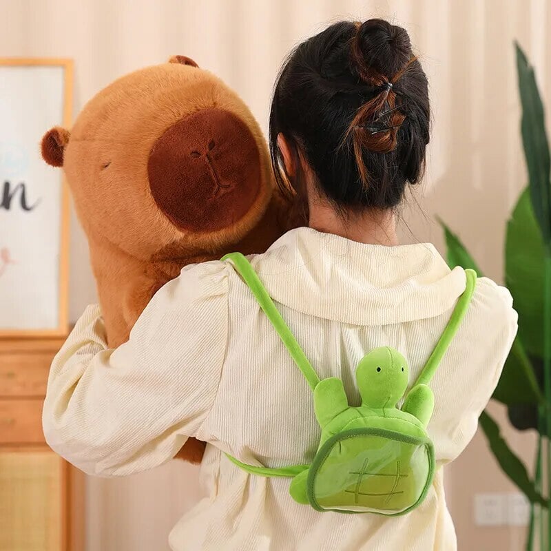 Charming Capybara Turtle Backpack Plushies