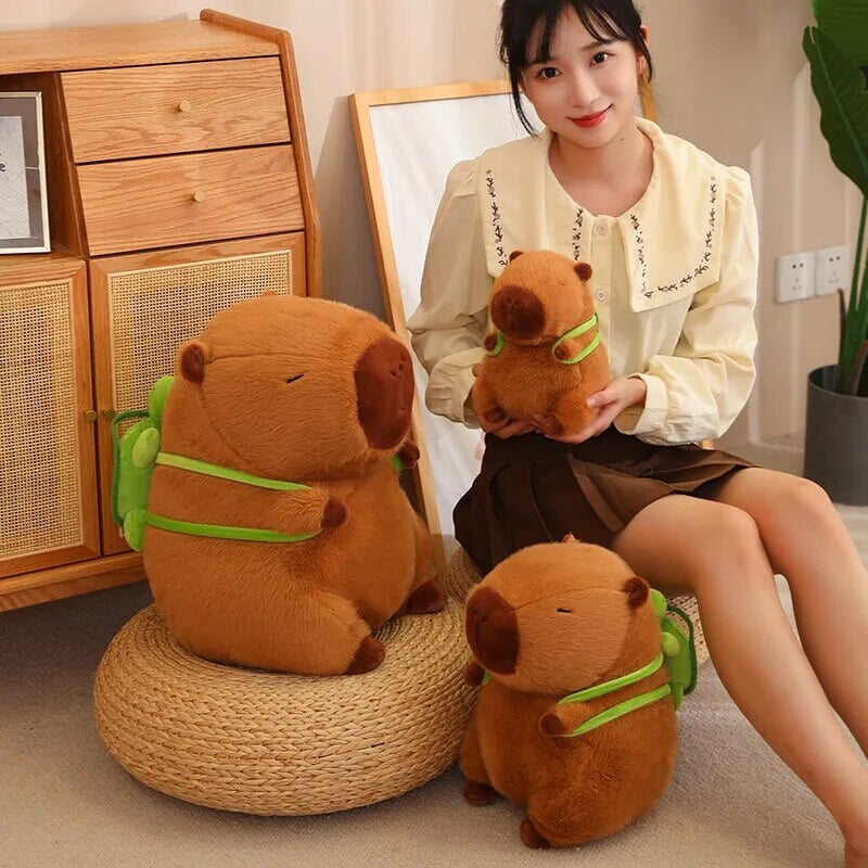 Charming Capybara Turtle Backpack Plushies