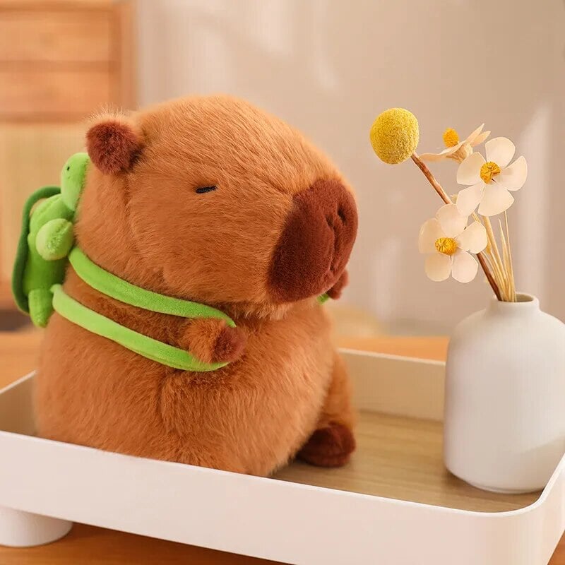 Charming Capybara Turtle Backpack Plushies