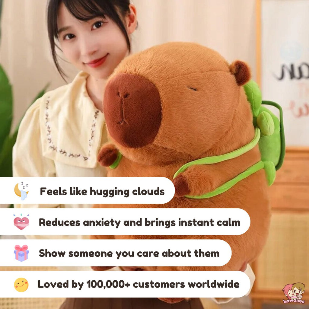 The Adorable Capybara Turtle Back Pack Plushies