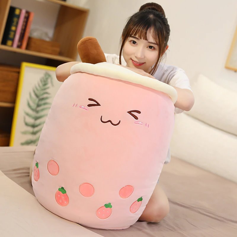 Delightful Bubble Tea-Inspired Fruit Plushies Collection for the Whole Family!
