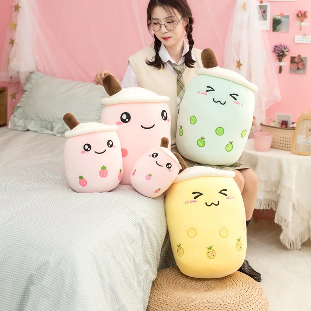 Delightful Bubble Tea Family Plush Fruit Collection