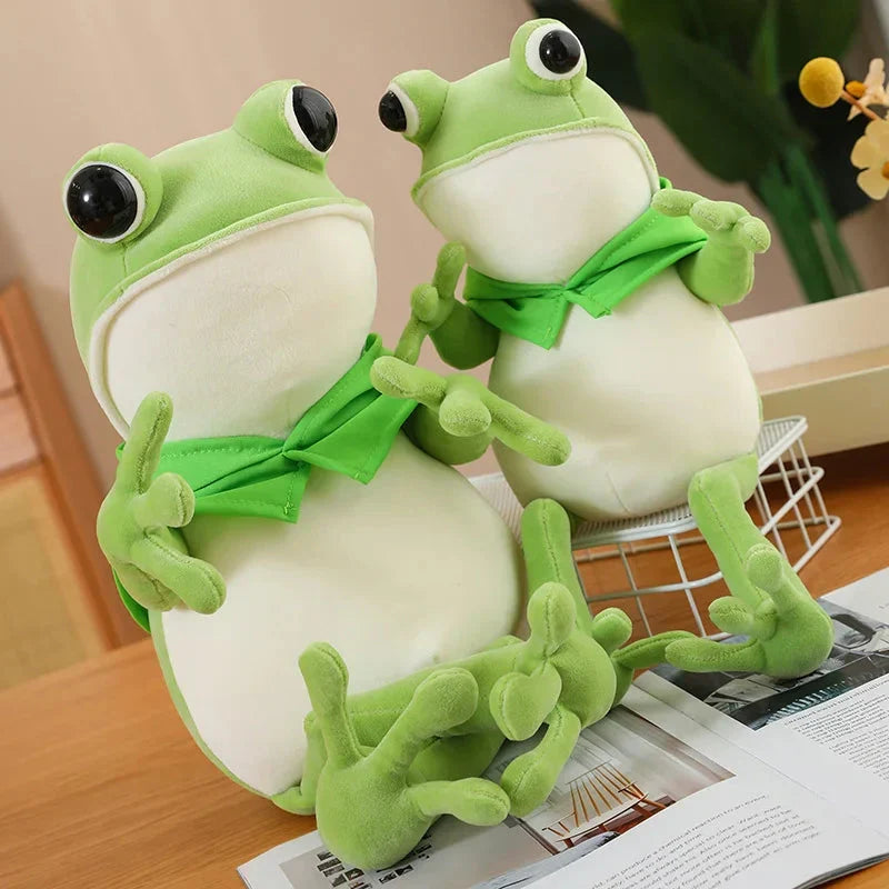 Tito the Hilarious Green Frog Plush Toy with Stylish Hat
