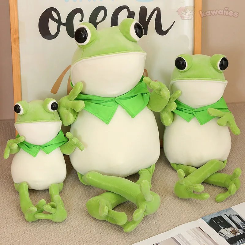 Tito the Hilarious Green Frog Plush Toy with Stylish Hat
